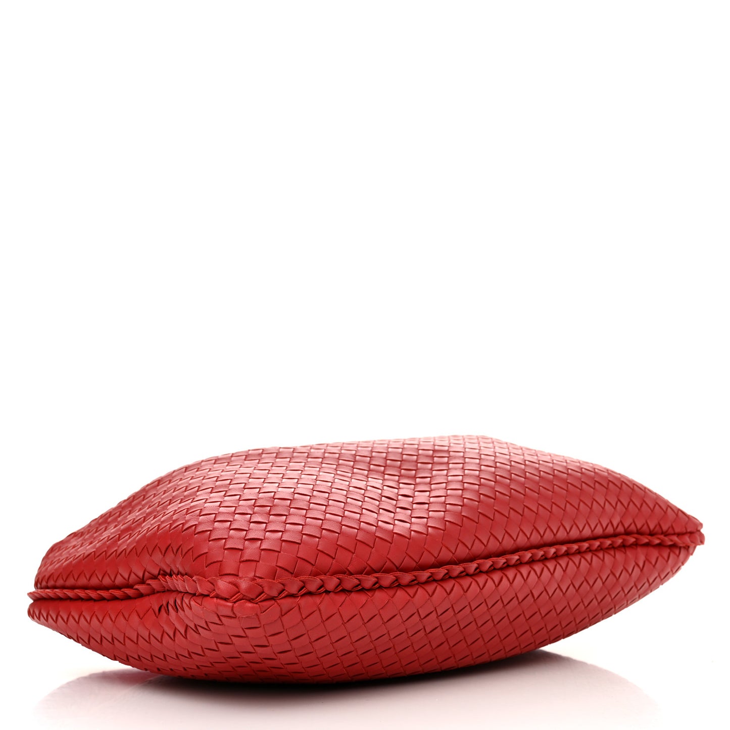 Nappa Intrecciato Large Veneta Hobo Red