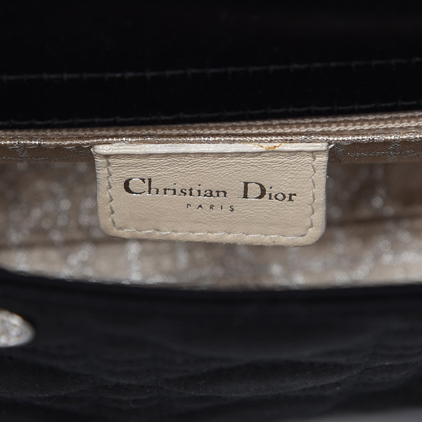 Satin Swarovski Crystal Cannage Mini Lady Dior Black