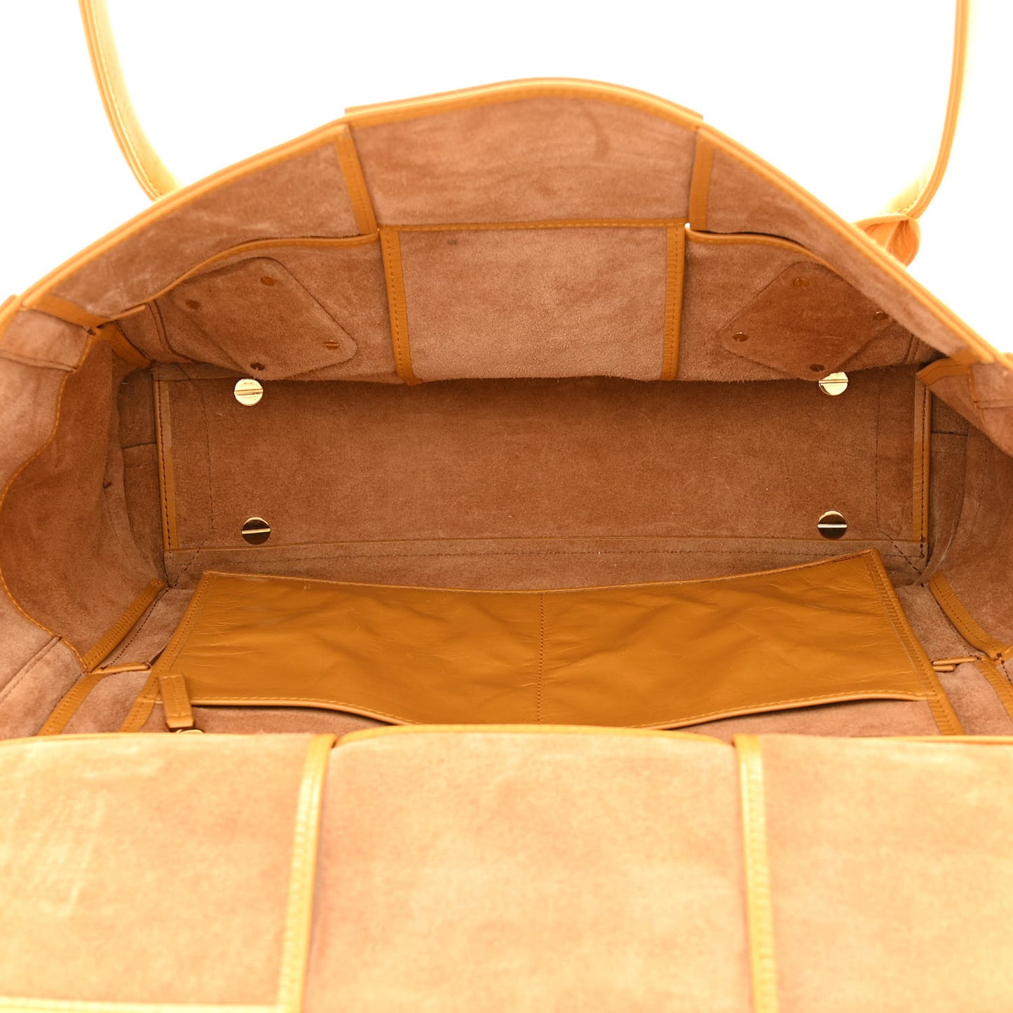 Paper Calfskin Maxi Intrecciato Medium Arco Slouch Yellow