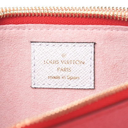 Louis Vuitton Monogram Giant Double Zip Pochette Rouge 8 of 11