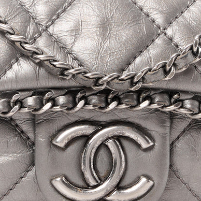 Chanel Metallic Calfskin Mini Chain Me Flap Silver 8 of 12