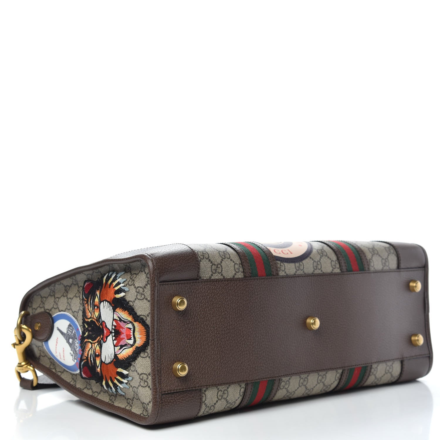 Gucci Soft GG Supreme Monogram Courrier Medium Duffle Bag Beige New Acero Multicolor 3 of 10