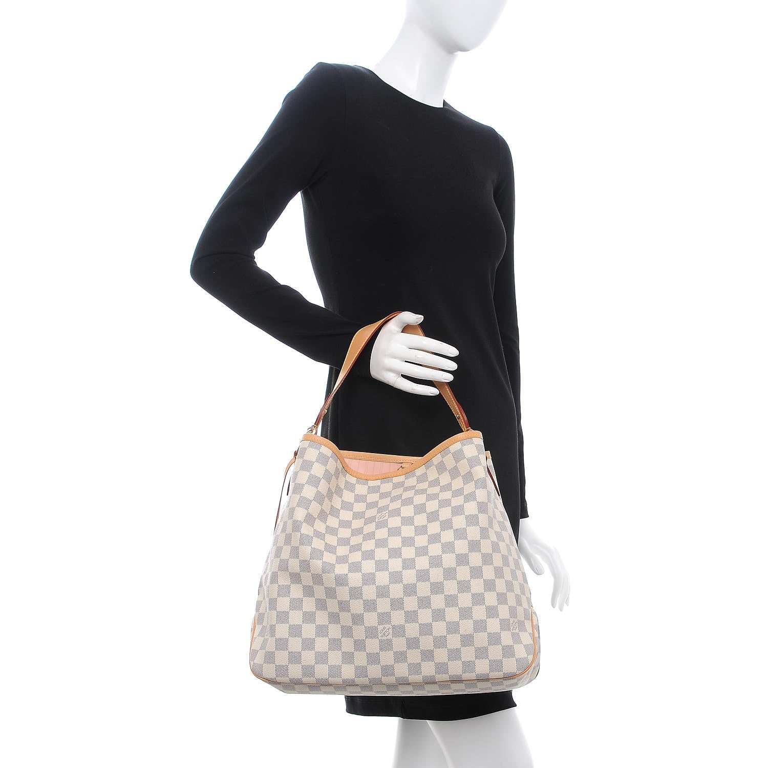 Louis Vuitton Damier Azur Delightful MM Rose Ballerine 2 of 7