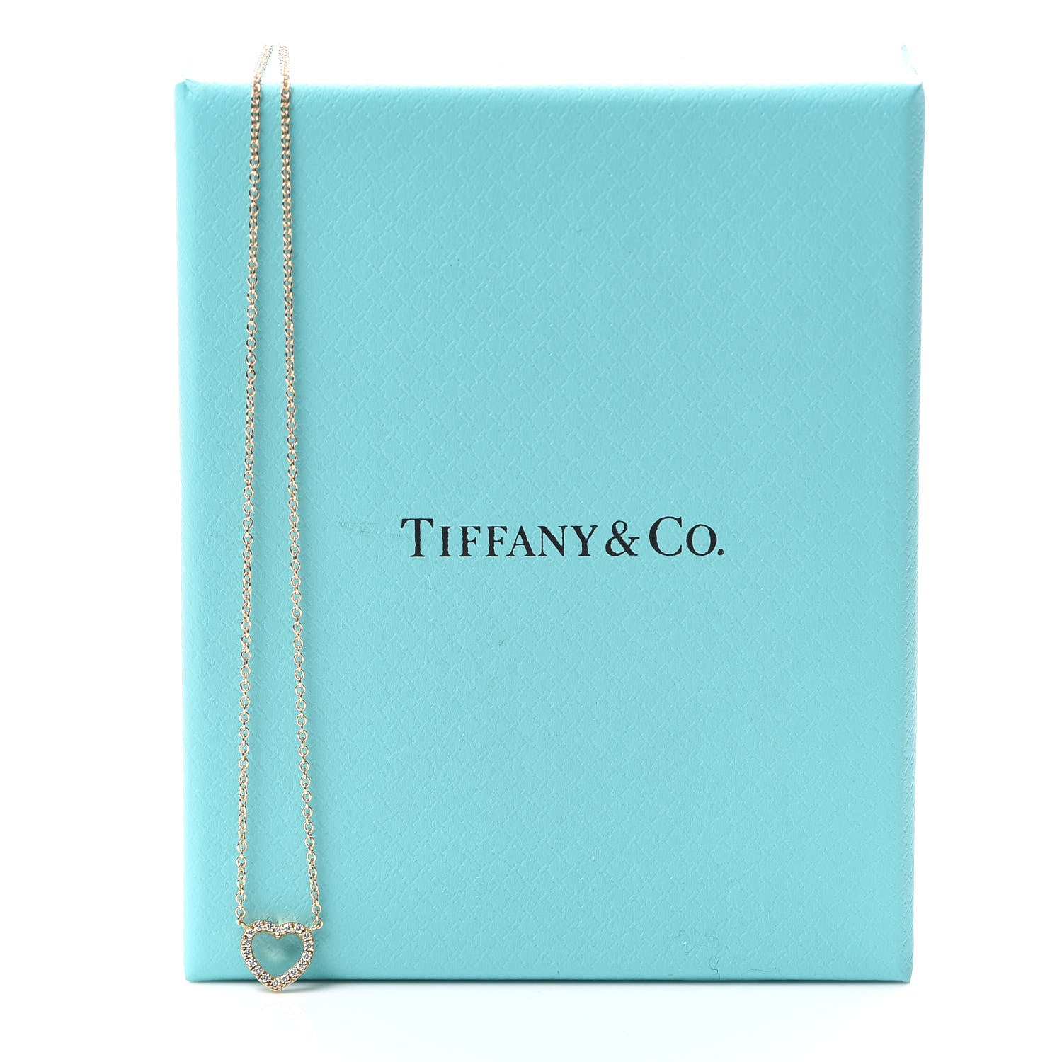 Tiffany 18K Rose Gold Diamond Metro Heart Pendant Necklace 6 of 6