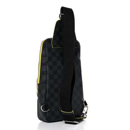 Louis Vuitton Damier Graphite Avenue Sling Backpack Yellow 3 of 10