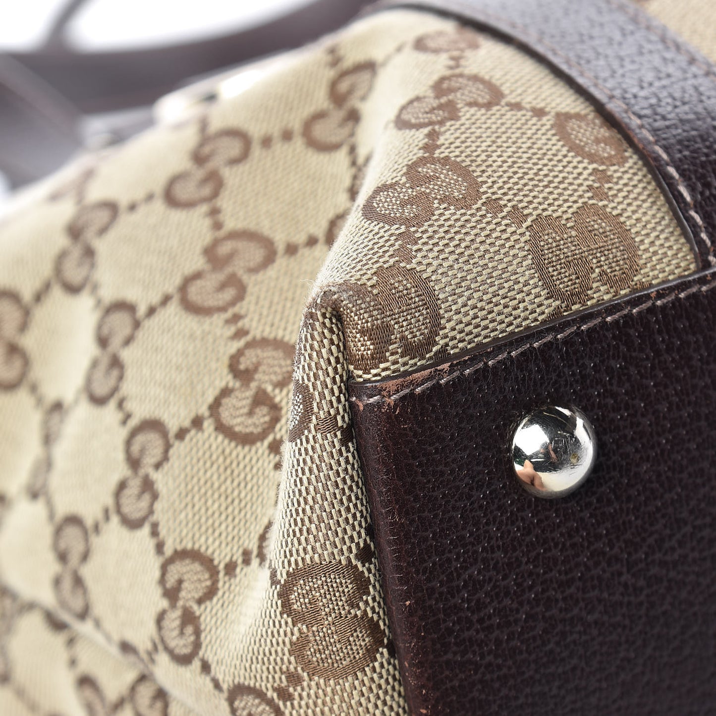 Monogram Medium Abbey Tote Dark Brown