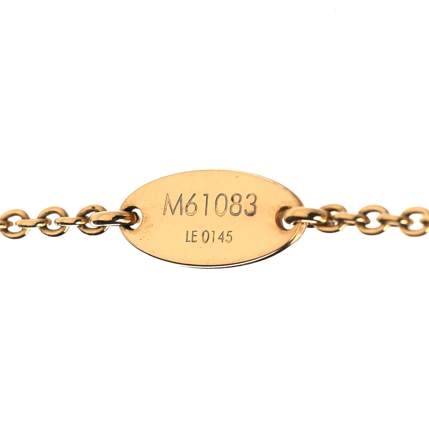 Louis Vuitton Brass Essential V Necklace Gold 5 of 6