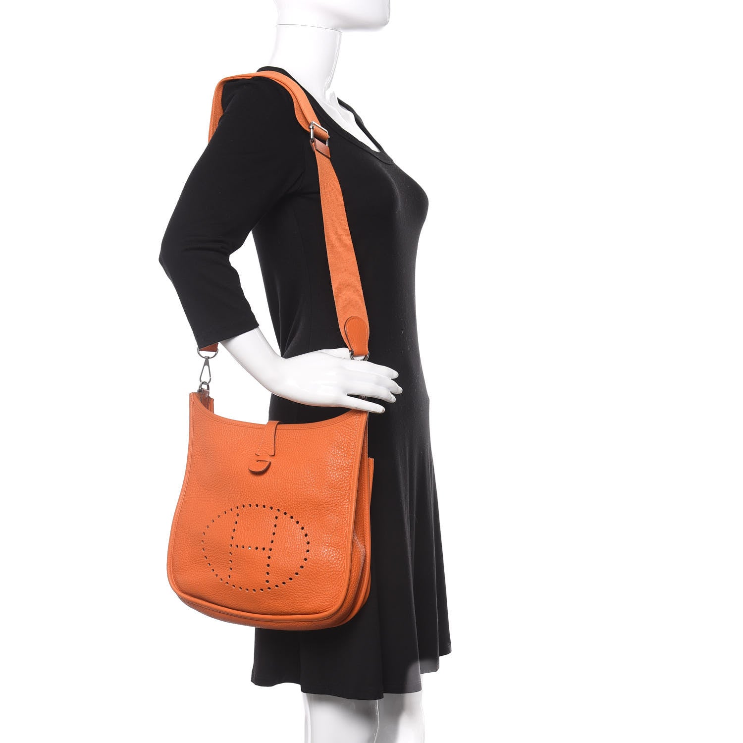 Hermes Taurillon Clemence Evelyne III PM Orange 2 of 11