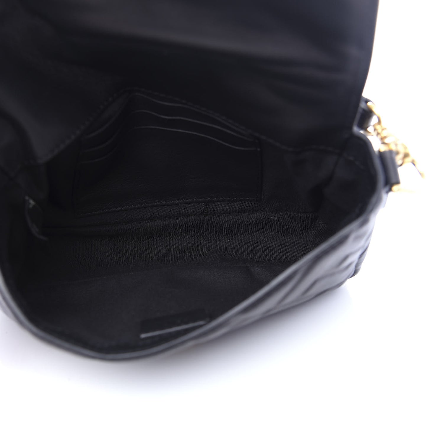 Nappa FF 1974 Embossed Mini Baguette Black