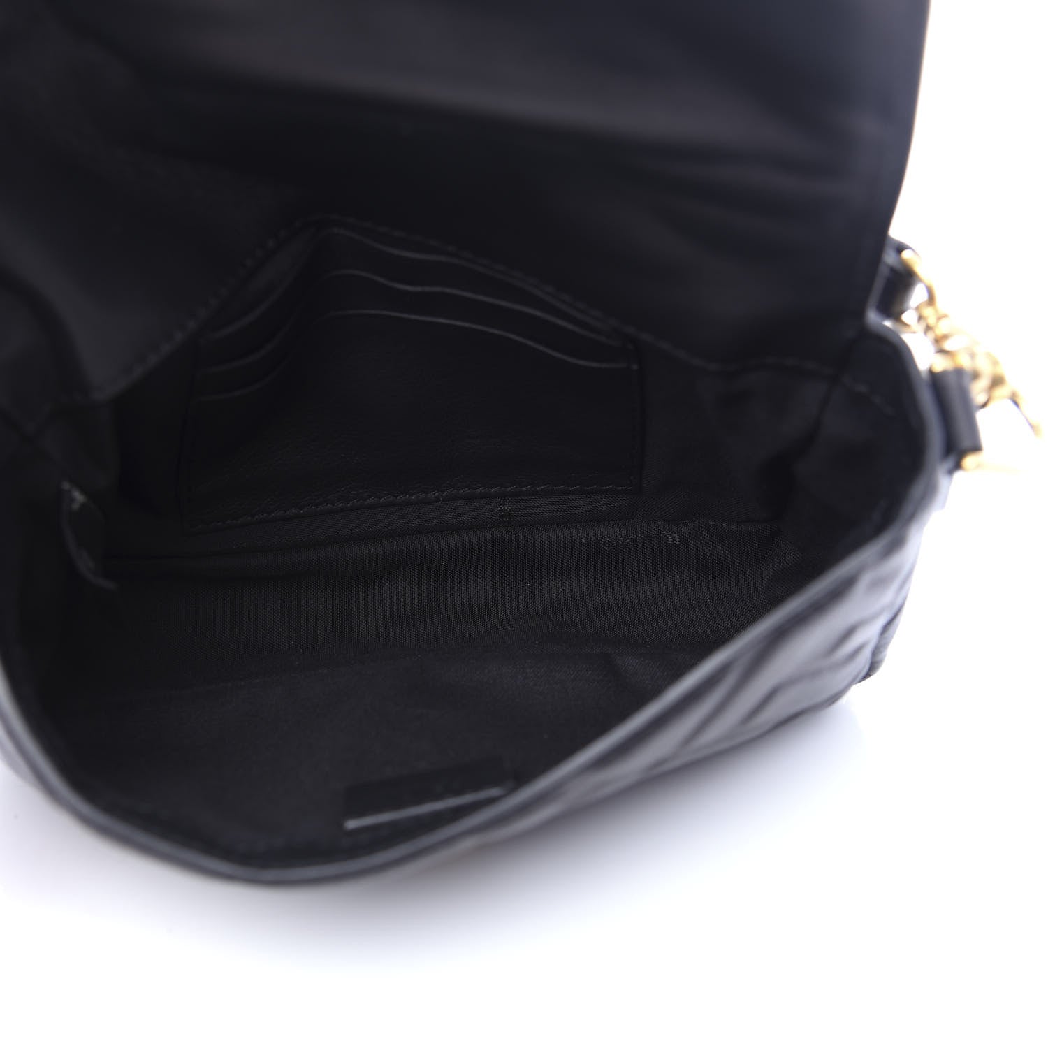 Fendi Nappa FF 1974 Embossed Mini Baguette Black 6 of 12