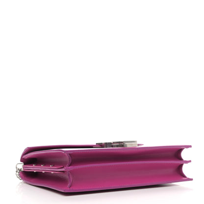 Saint Laurent Smooth Calfskin Monogram Cassandra Clasp Bag Electric Fuchsia 4 of 12