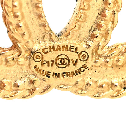 Chanel CC Drop Earrings Matte Gold 4 of 4