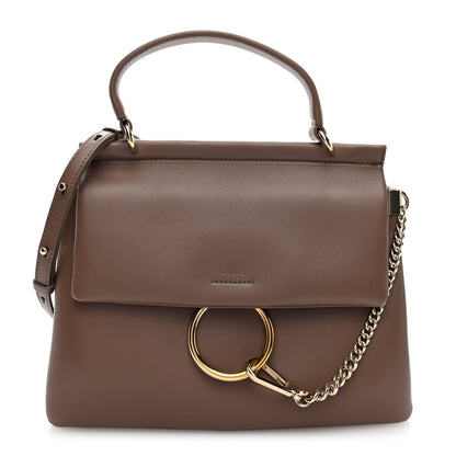 Chloe Calfskin Medium Faye Top Handle Bag Desert Taupe 1 of 9