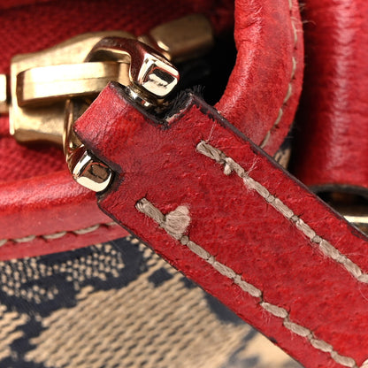 Gucci Monogram D Ring Abbey Pochette Navy Red 14 of 14