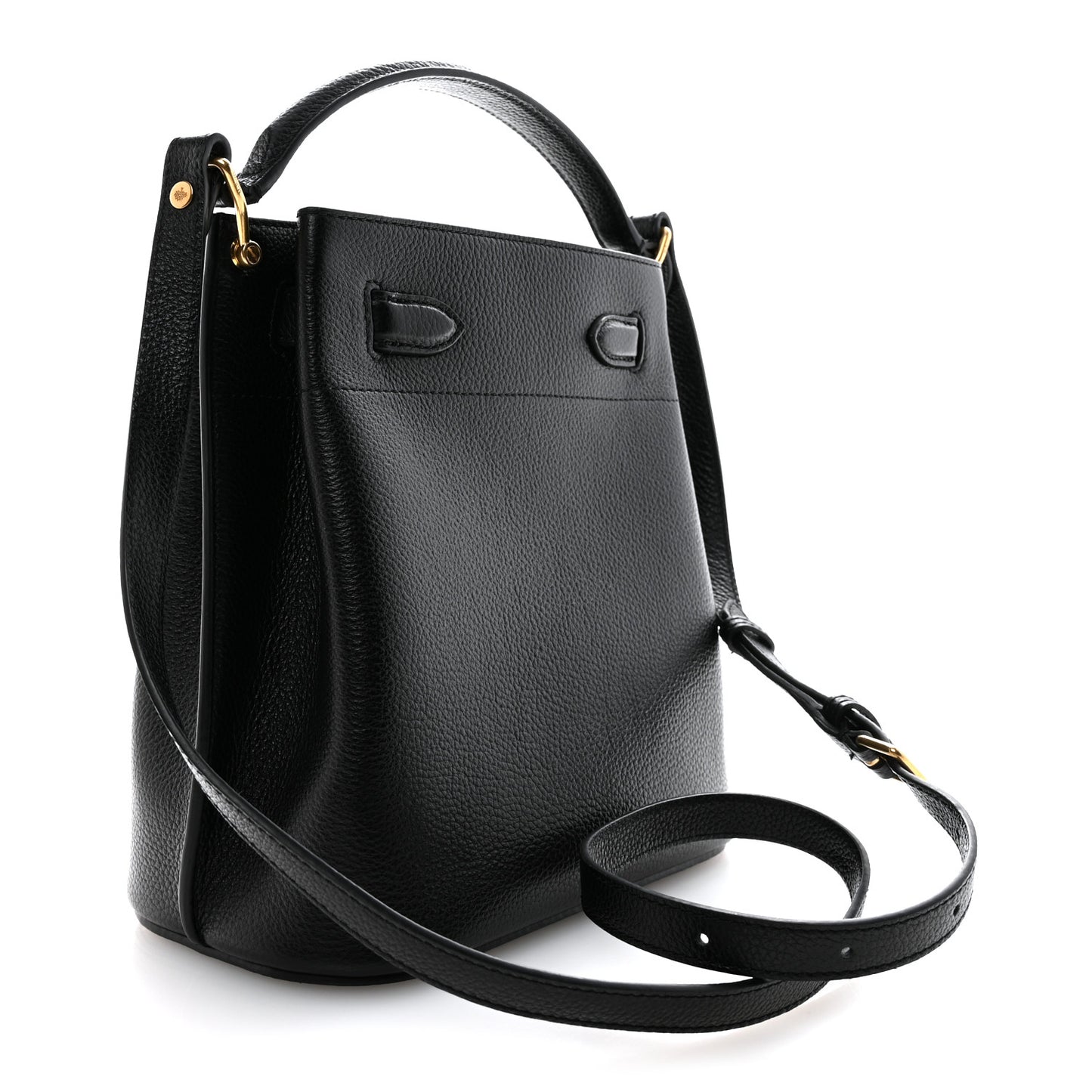 Small Classic Grain Islington Bucket Bag Black