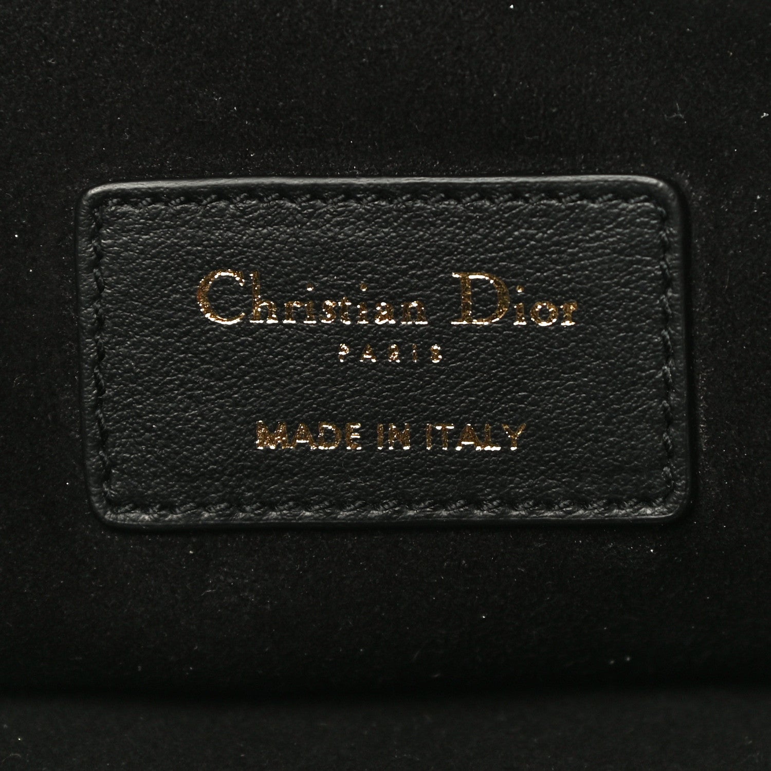 Christian Dior Calfskin Embossed Logo Zip Clutch Black 6 of 11