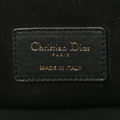 Christian Dior Calfskin Embossed Logo Zip Clutch Black 6 of 11