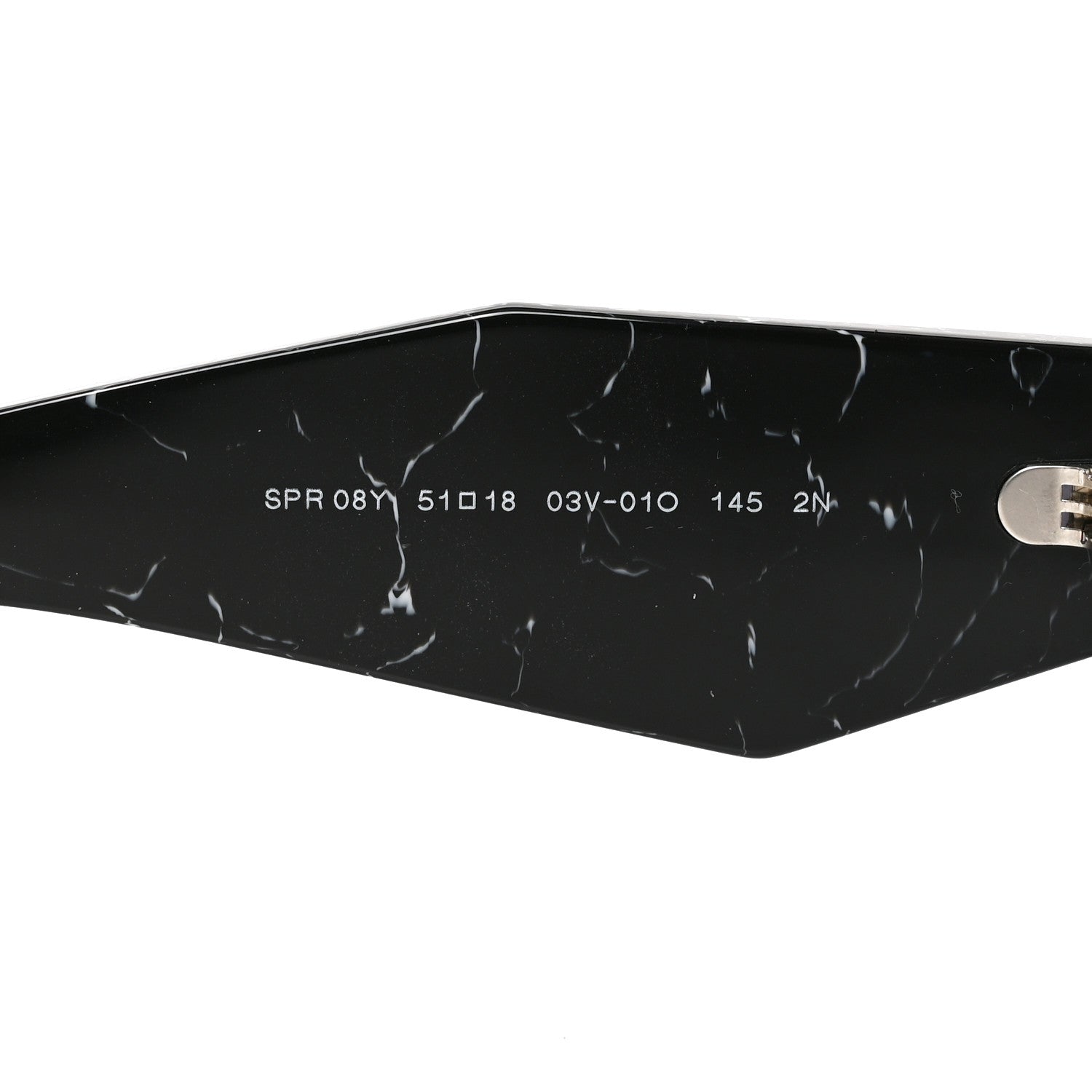 Prada Acetate Symbole Sunglasses SPR 08Y Black Marble 6 of 7