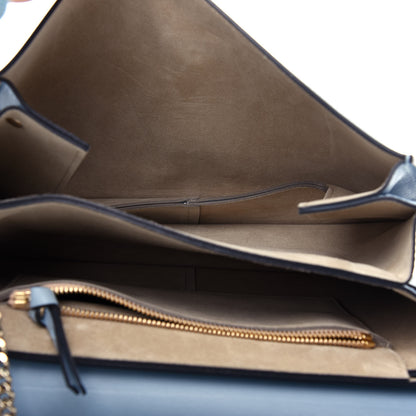 Chloe Suede Calfskin Medium Faye Shoulder Bag Cloudy Blue 5 of 10