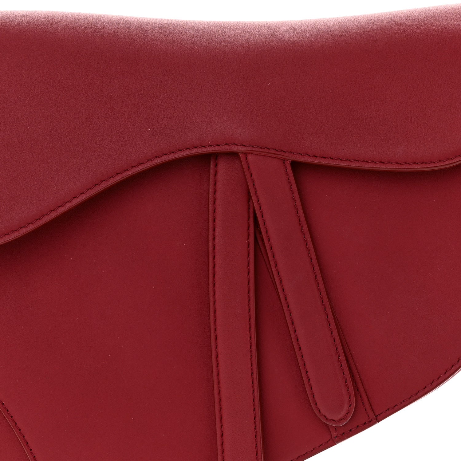 Christian Dior Ultra Matte Calfskin Saddle Bag Red 8 of 10