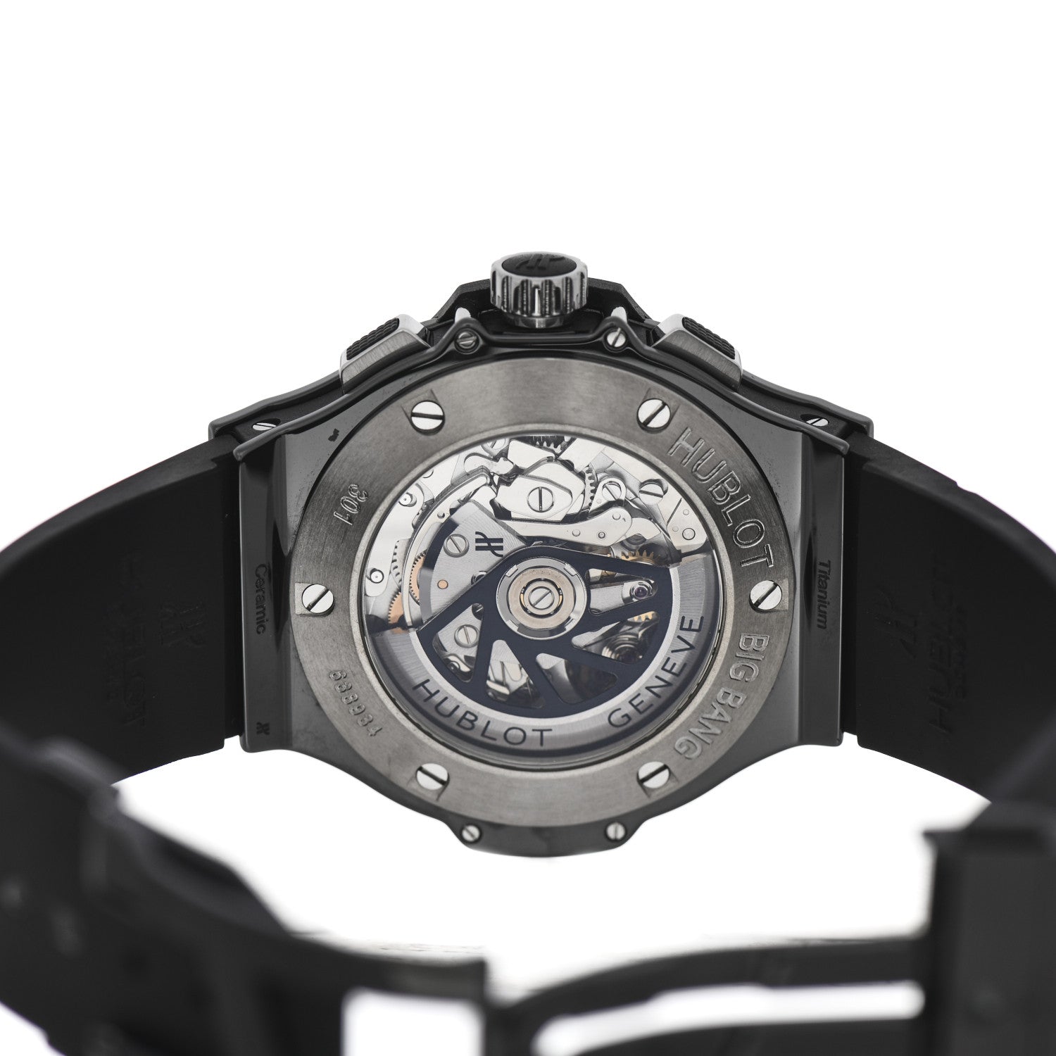 Hublot Ceramic Tungsten Rubber 44mm Big Bang Ice Bang Chronograph Automatic Watch Black 301.CK.1140.RX 4 of 5