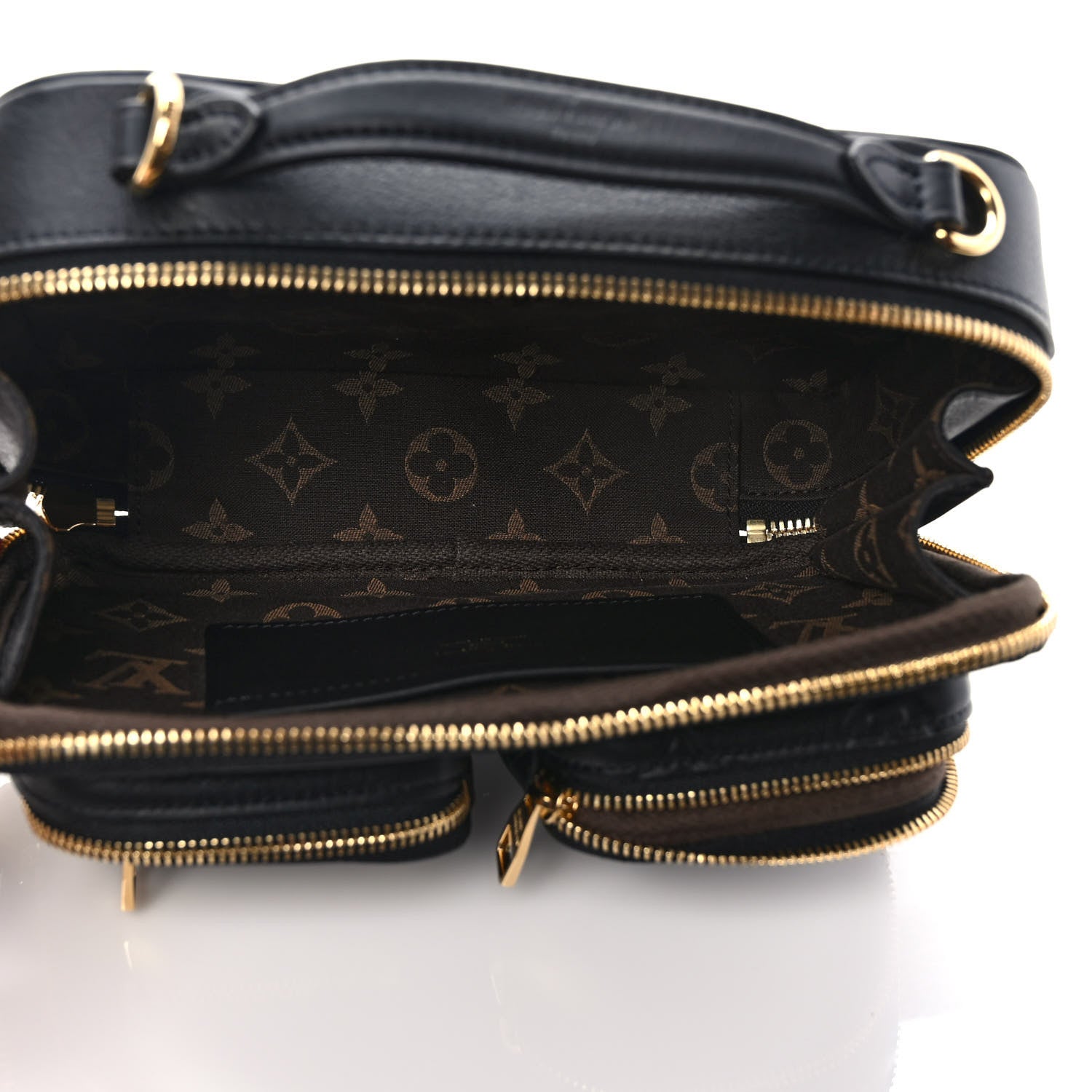 Louis Vuitton Calfskin Monogram Embossed Utility Crossbody Black 5 of 8