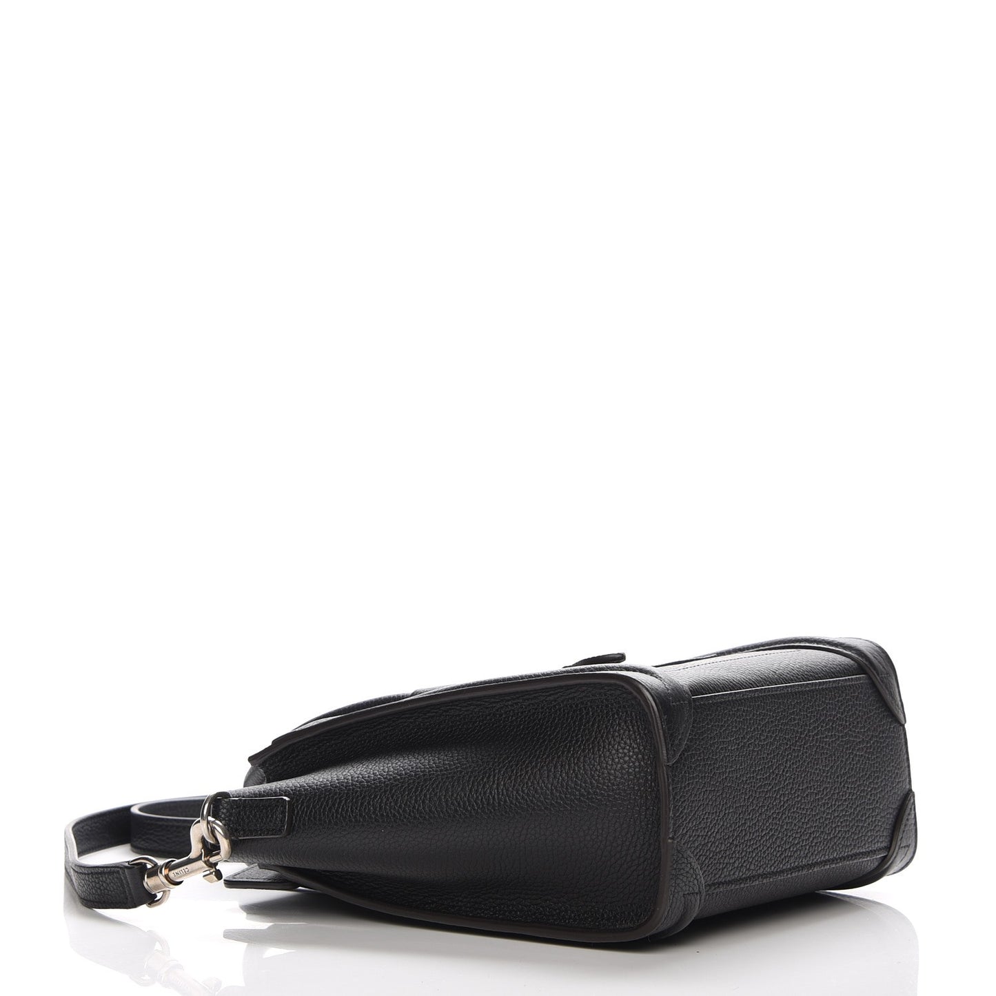 Drummed Calfskin Nano Luggage Black