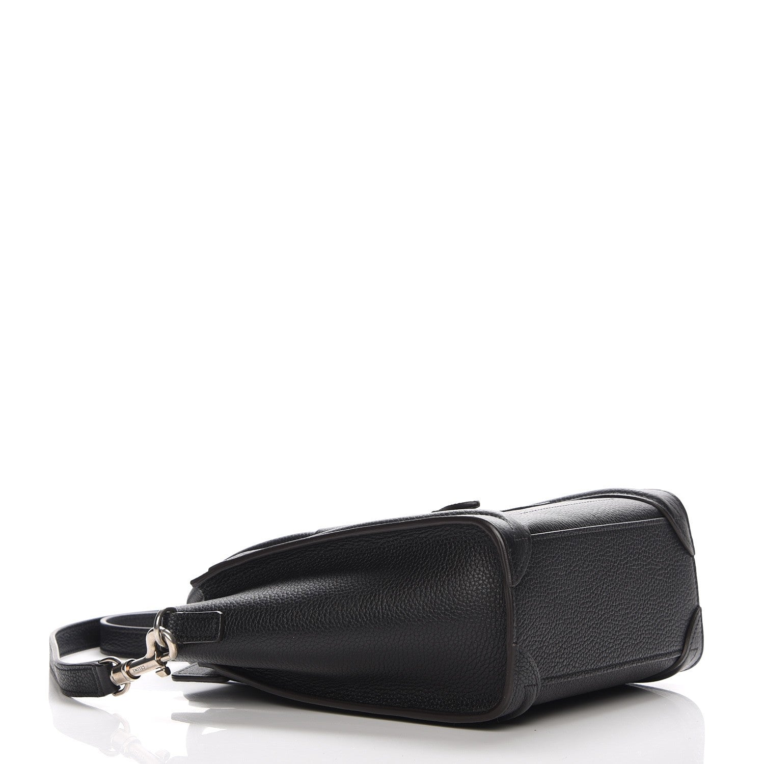 Celine Drummed Calfskin Nano Luggage Black 4 of 6
