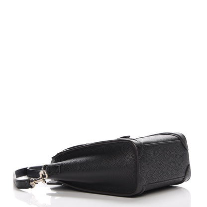 Celine Drummed Calfskin Nano Luggage Black 4 of 6