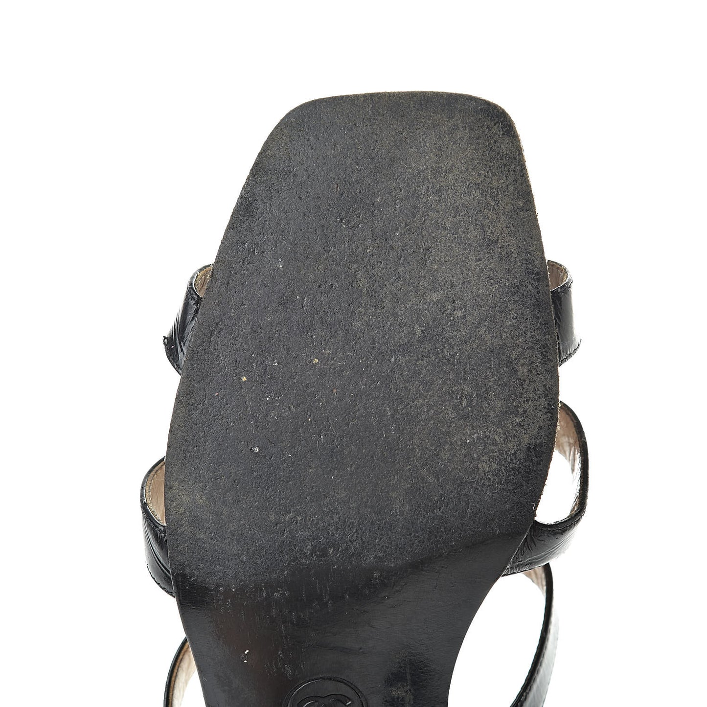 Patent CC Strappy Sandals 35 Black Beige