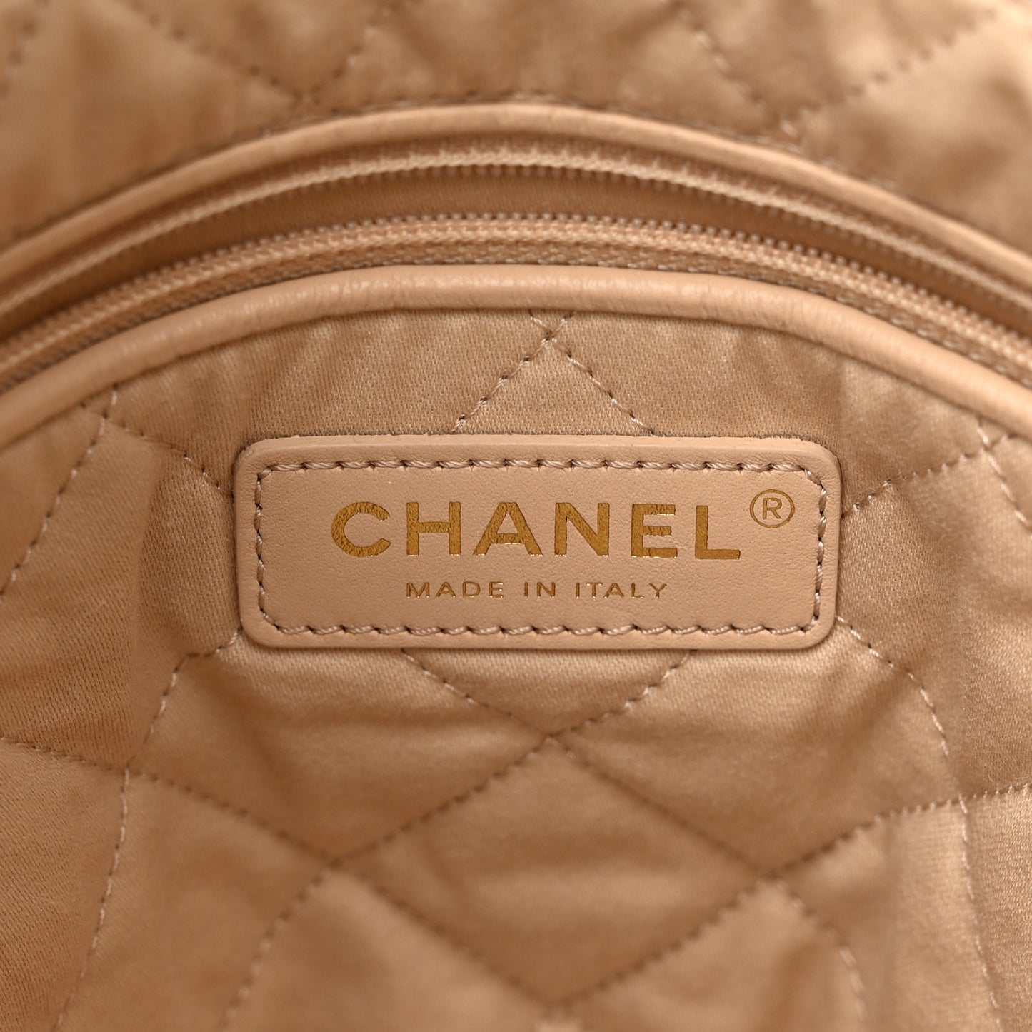 Calfskin Quilted Small Chanel 22 White