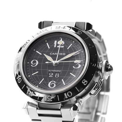 Cartier Stainless Steel 35mm Pasha C Big Date Automatic Watch Black 7 of 8