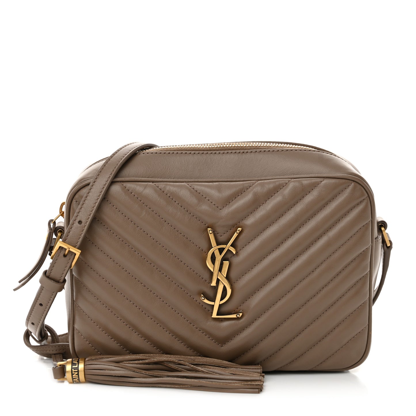 Calfskin Matelasse Monogram Lou Camera Bag Taupe