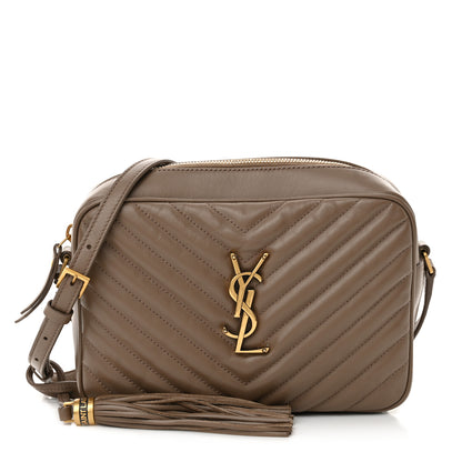 Saint Laurent Calfskin Matelasse Monogram Lou Camera Bag Taupe 1 of 10