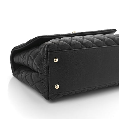 Chanel Caviar Quilted Small Coco Handle Flap Black 8 of 9