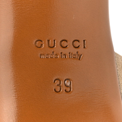 Gucci Suede Open Toe Ankle Strap Pumps 39 Beige 6 of 13