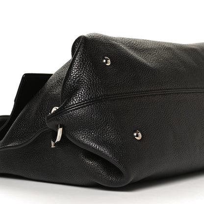 Salvatore Ferragamo Calfskin Sofia Gancini Satchel Black 9 of 12