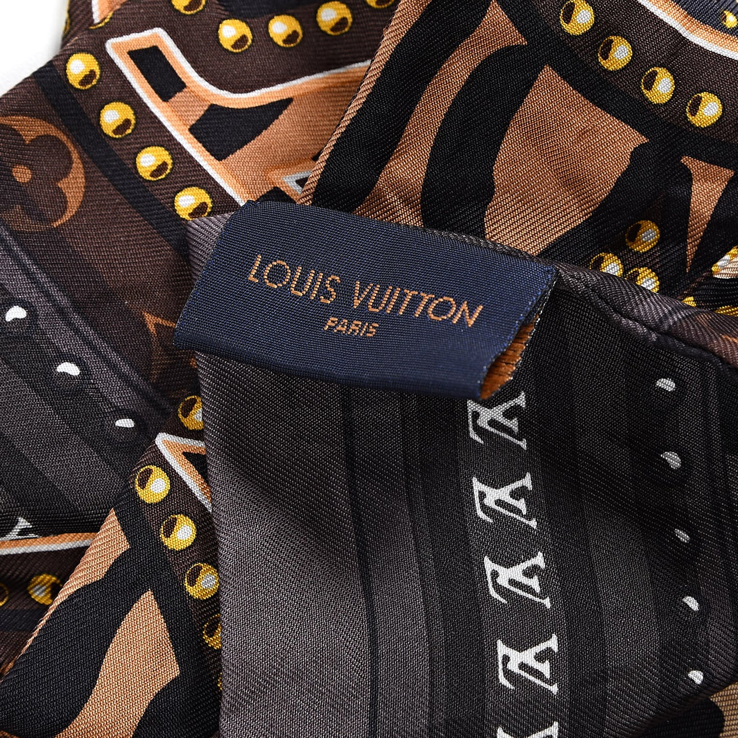 Silk Monogram LV World Bandeau Brown