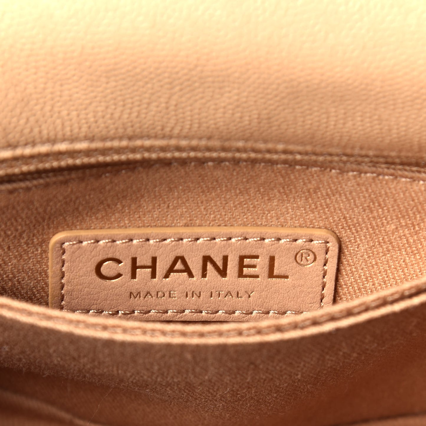 Caviar Lizard Embossed Quilted Mini Coco Handle Flap Beige