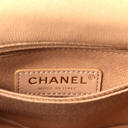 Chanel Caviar Lizard Embossed Quilted Mini Coco Handle Flap Beige 7 of 10