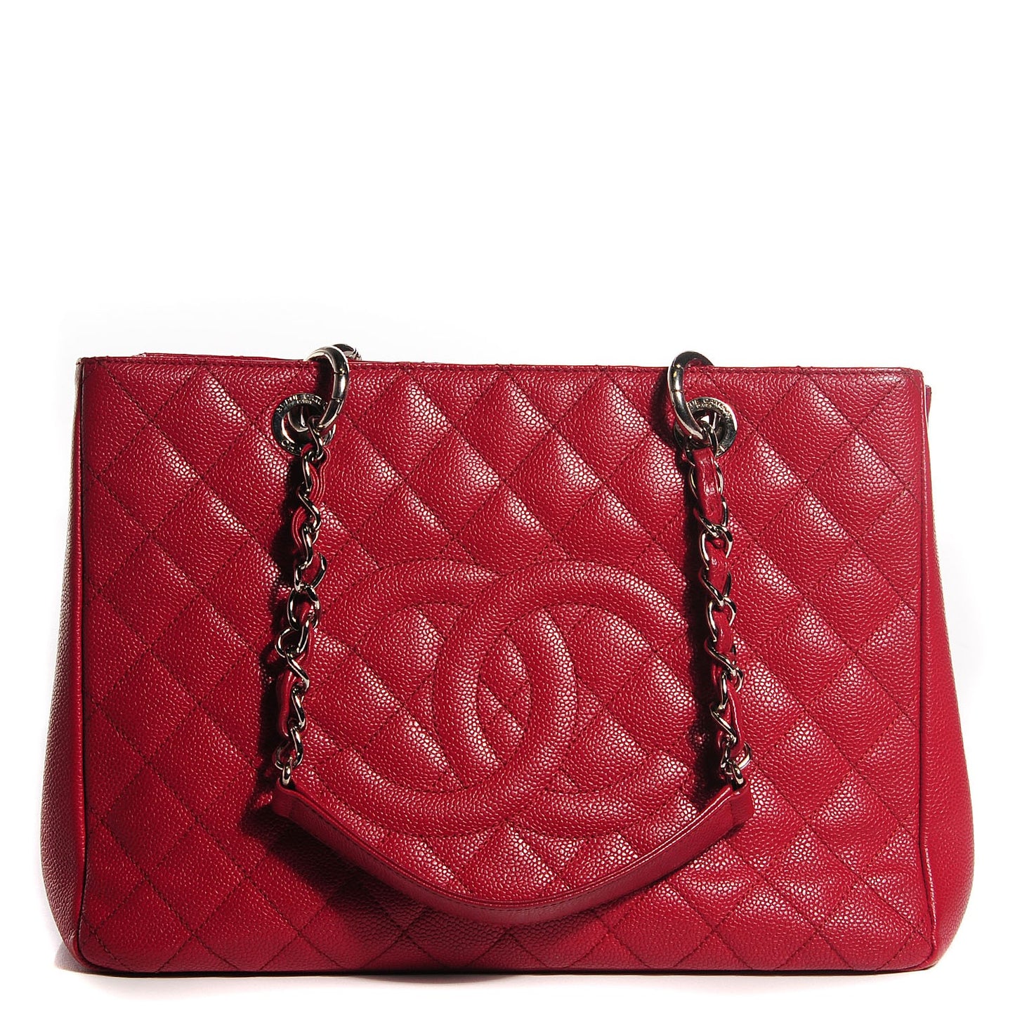 Caviar Quilted Grand Shopping Tote GST Red