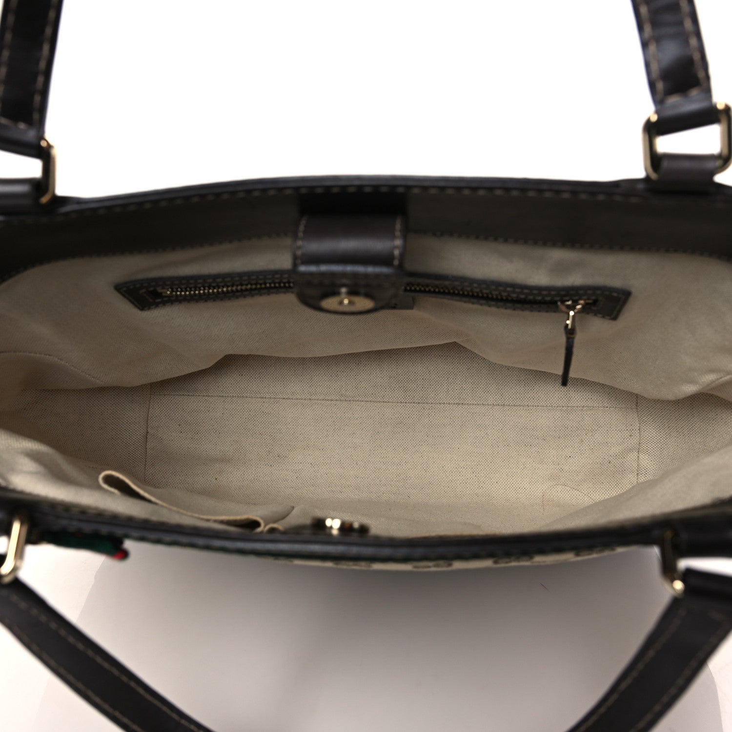 Gucci Monogram Web Medium Mayfair Tote Dark Brown 5 of 11