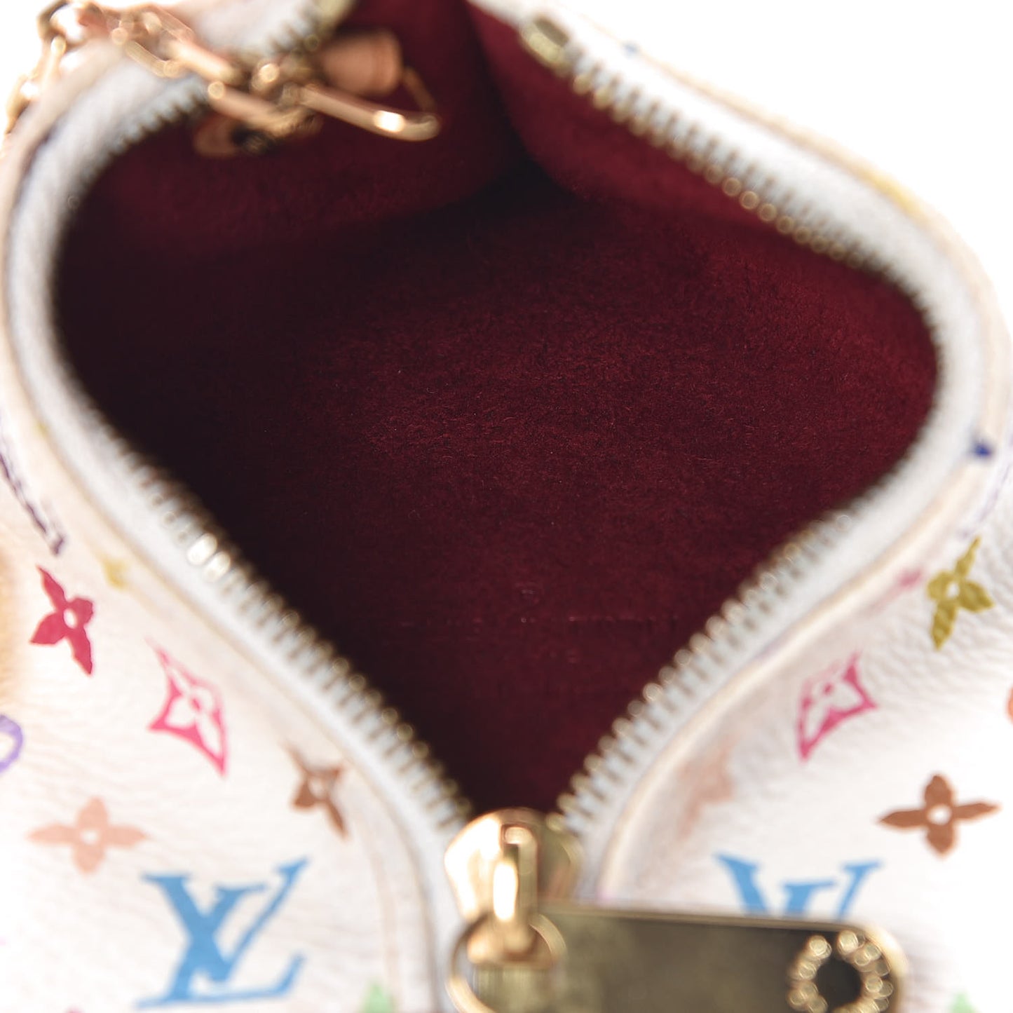 Monogram Multicolor Berlingot Coin Purse White