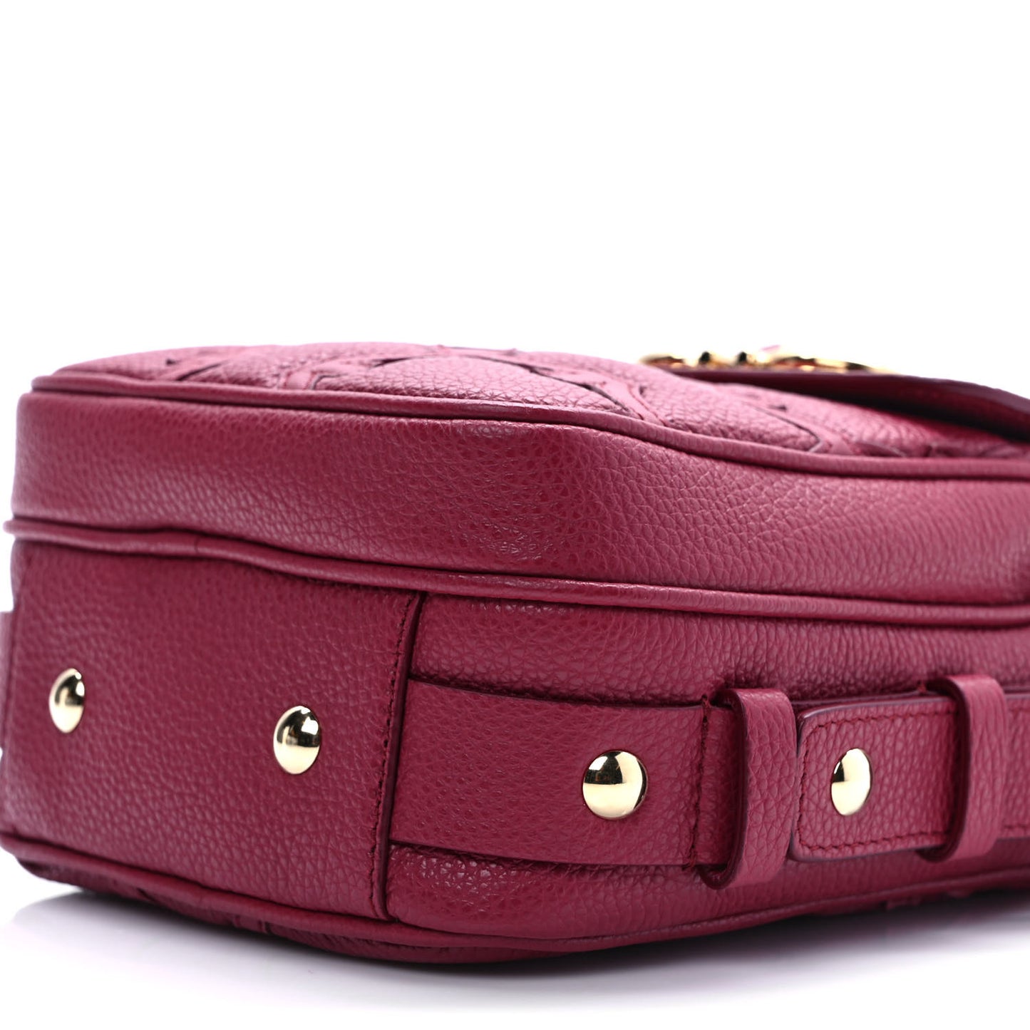Calfskin Gancini Camera Case Melagrana