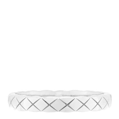 Chanel 18K White Gold Mini Coco Crush Ring 57 8 3 of 4