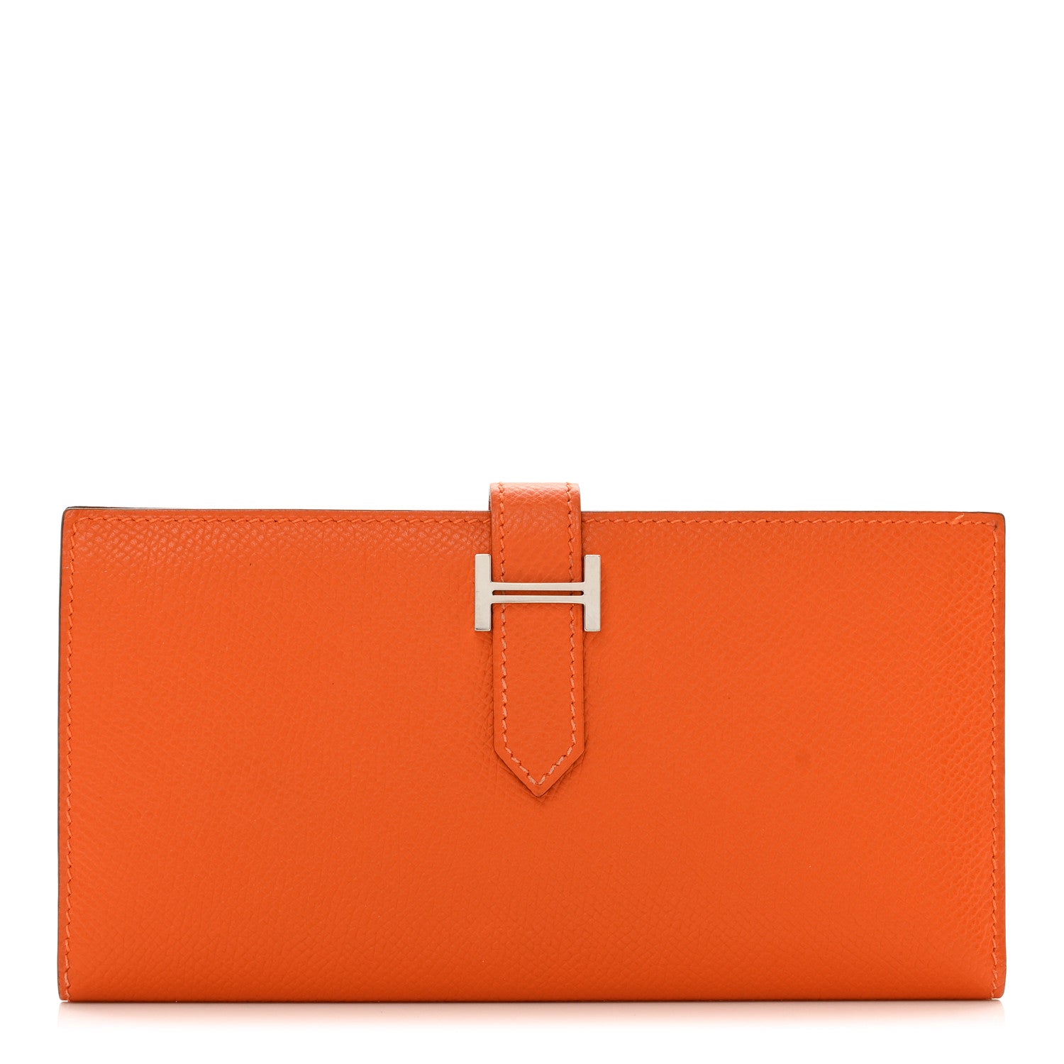 Hermes Epsom Bearn Gusset Wallet Orange 1 of 7