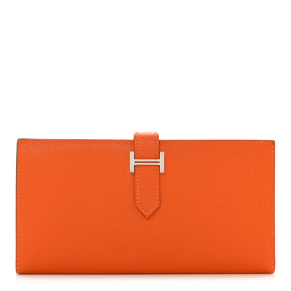 Hermes Epsom Bearn Gusset Wallet Orange 1 of 7