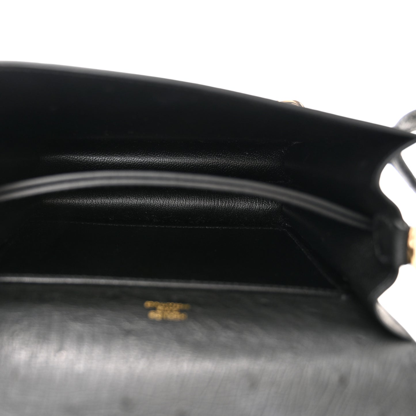 Ostrich Mini Sac Roulis Black