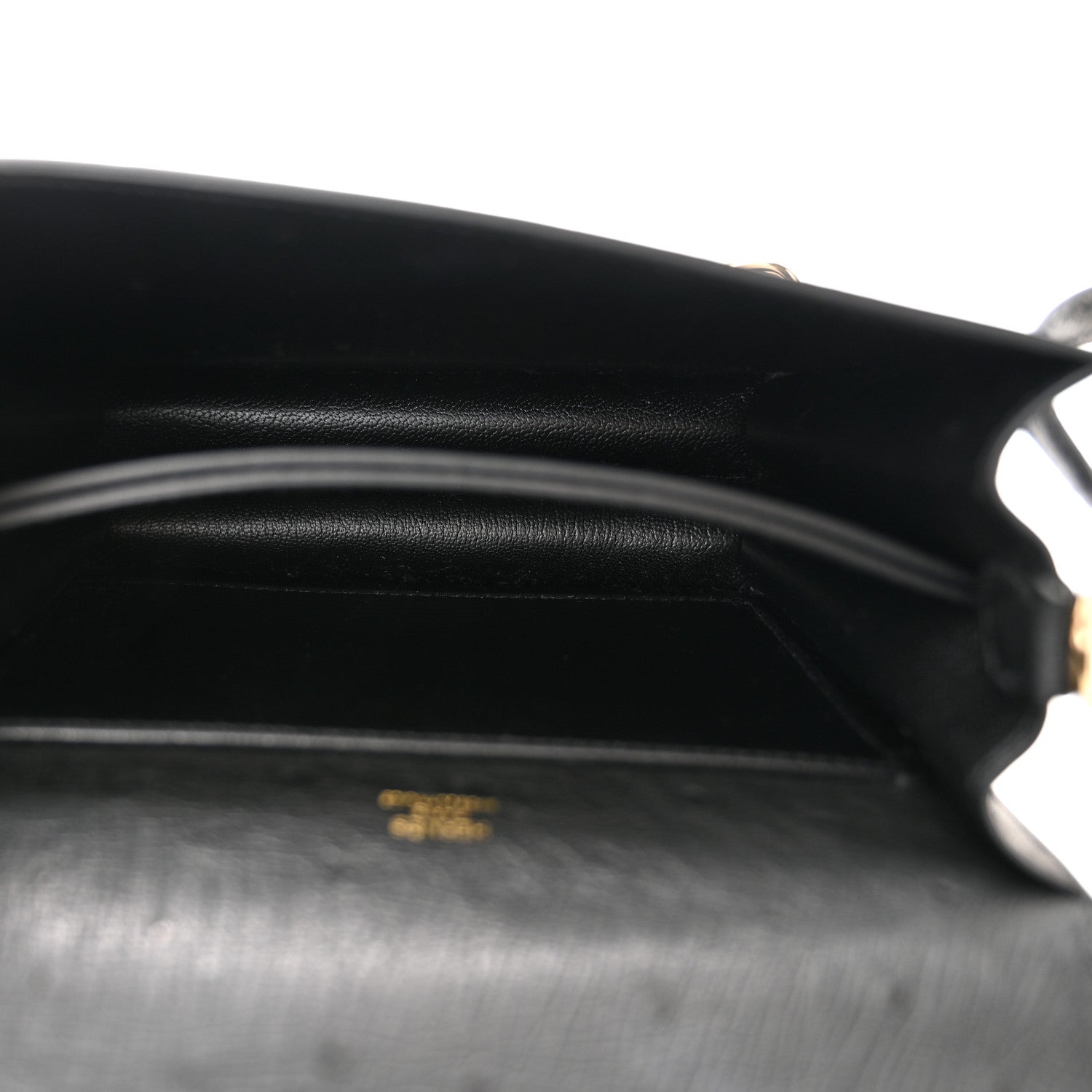 Hermes Ostrich Mini Sac Roulis Black 5 of 10