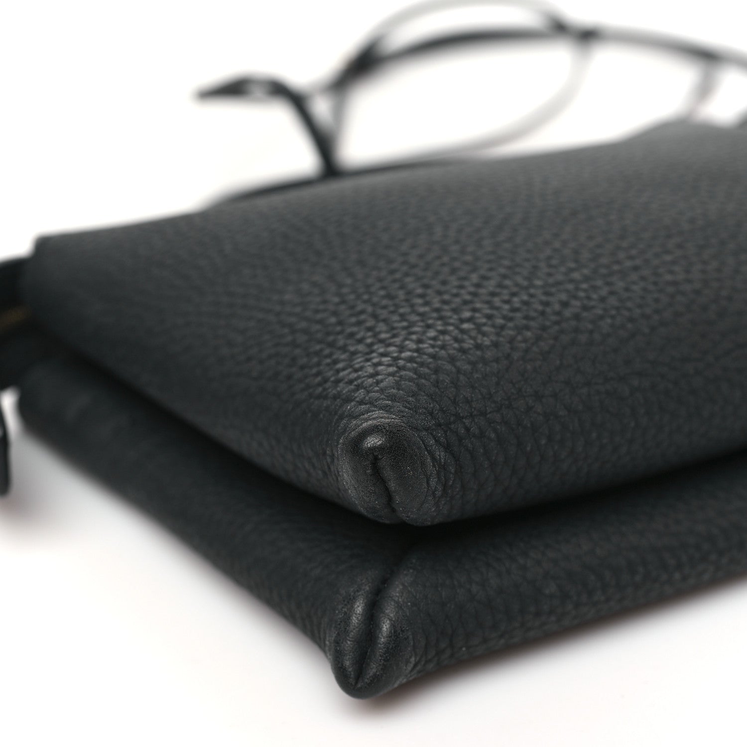 The Row Matte Grained Calfskin Mini Nu Twin Bag Black 8 of 9